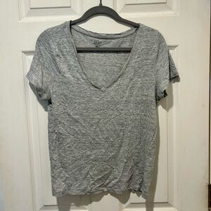 J.Crew Linen V-neck T-shirt- medium